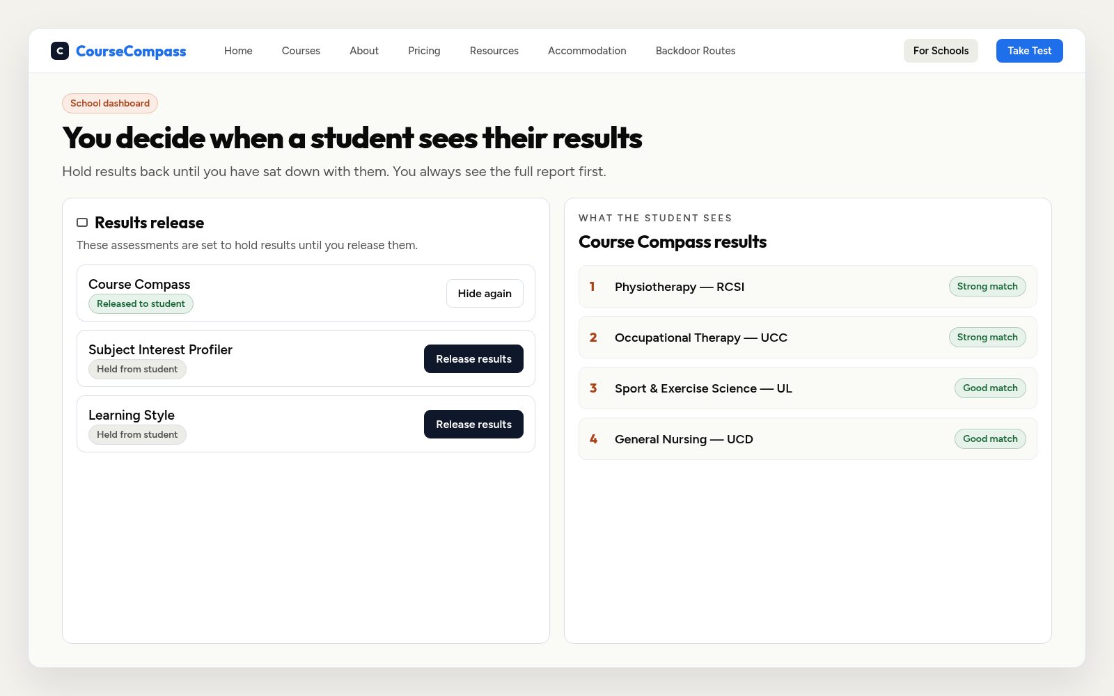 Results Release preview