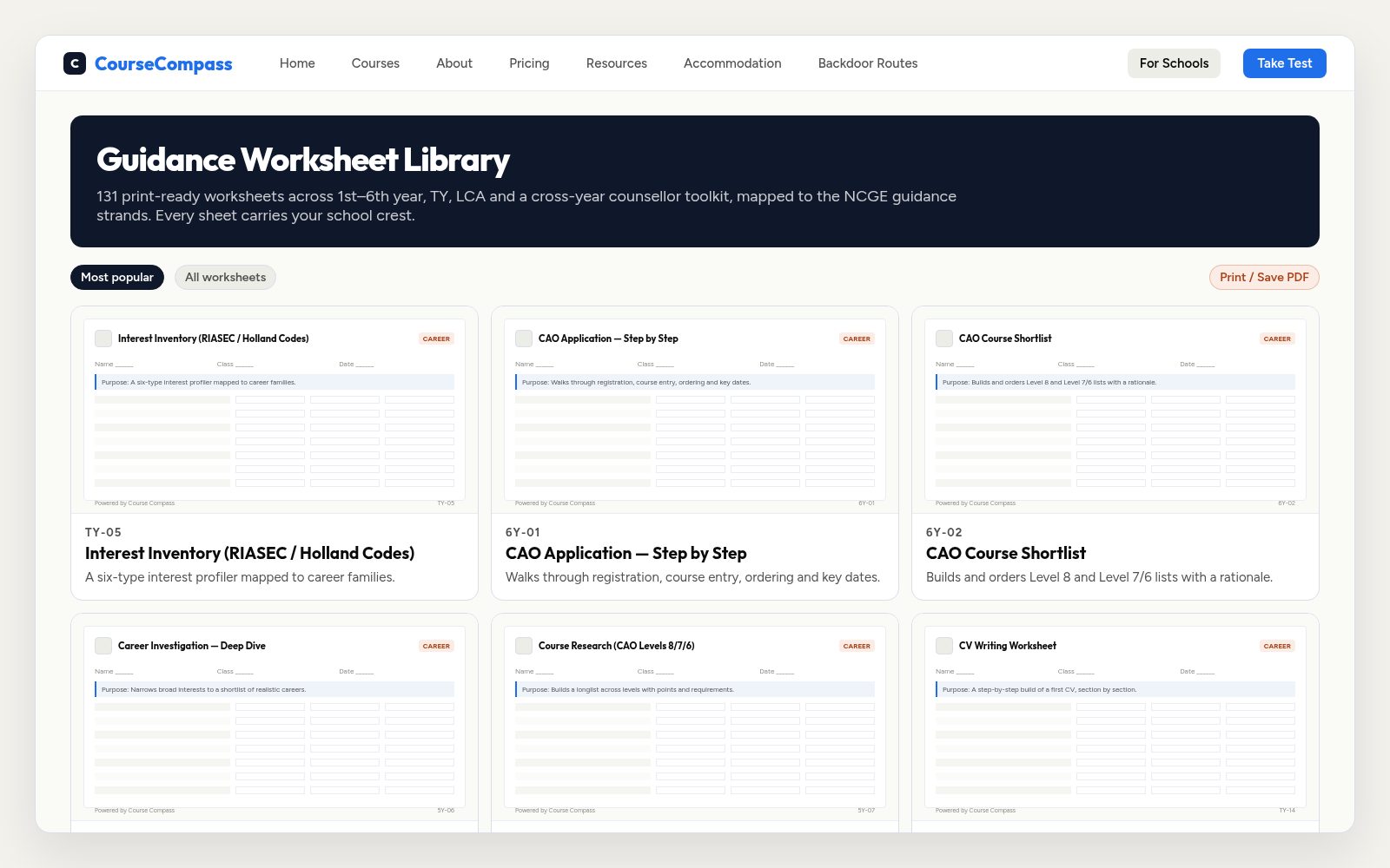 Worksheet Library preview